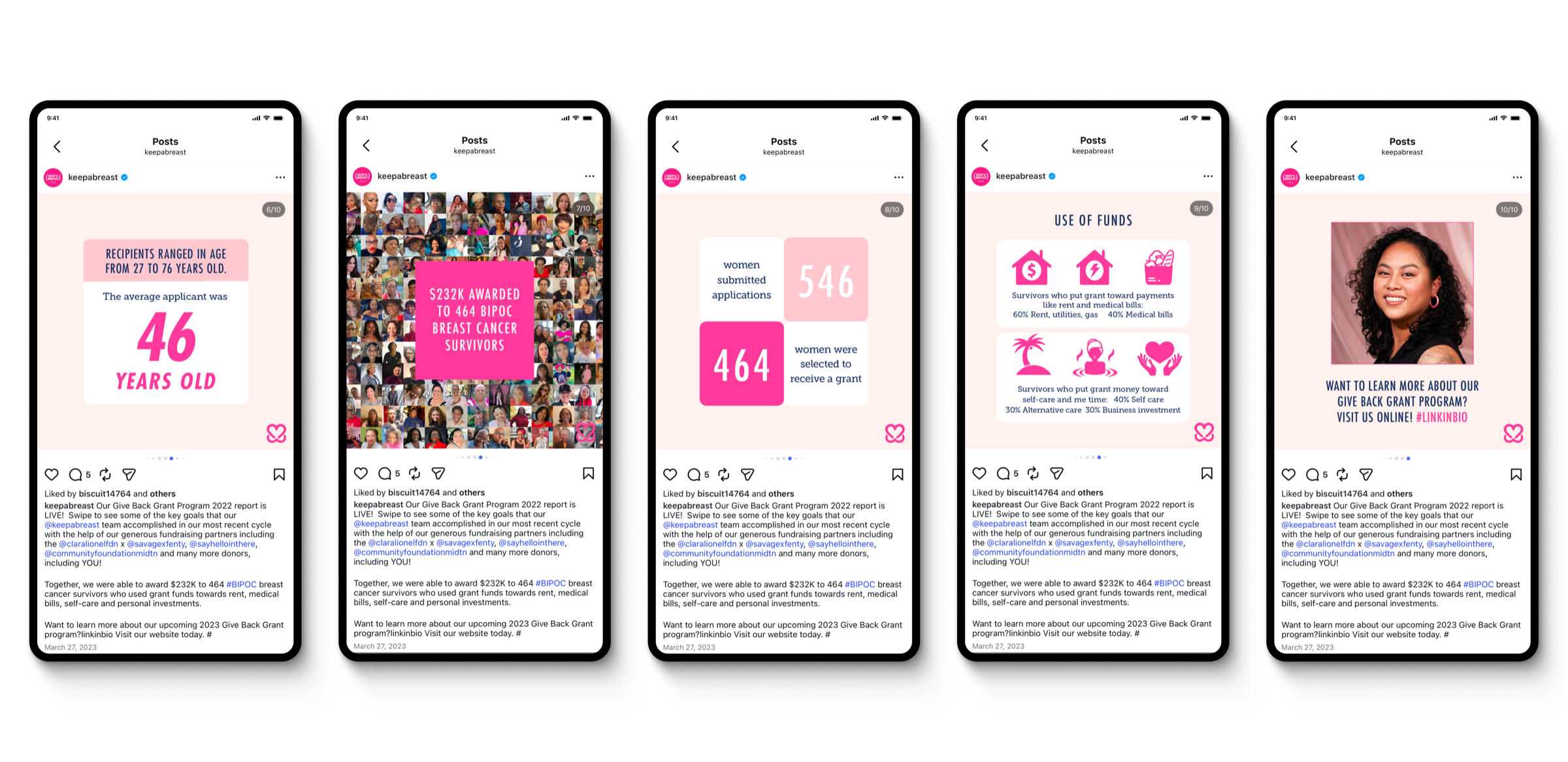 Keep A Breast Foundation social media campaign: published post 2