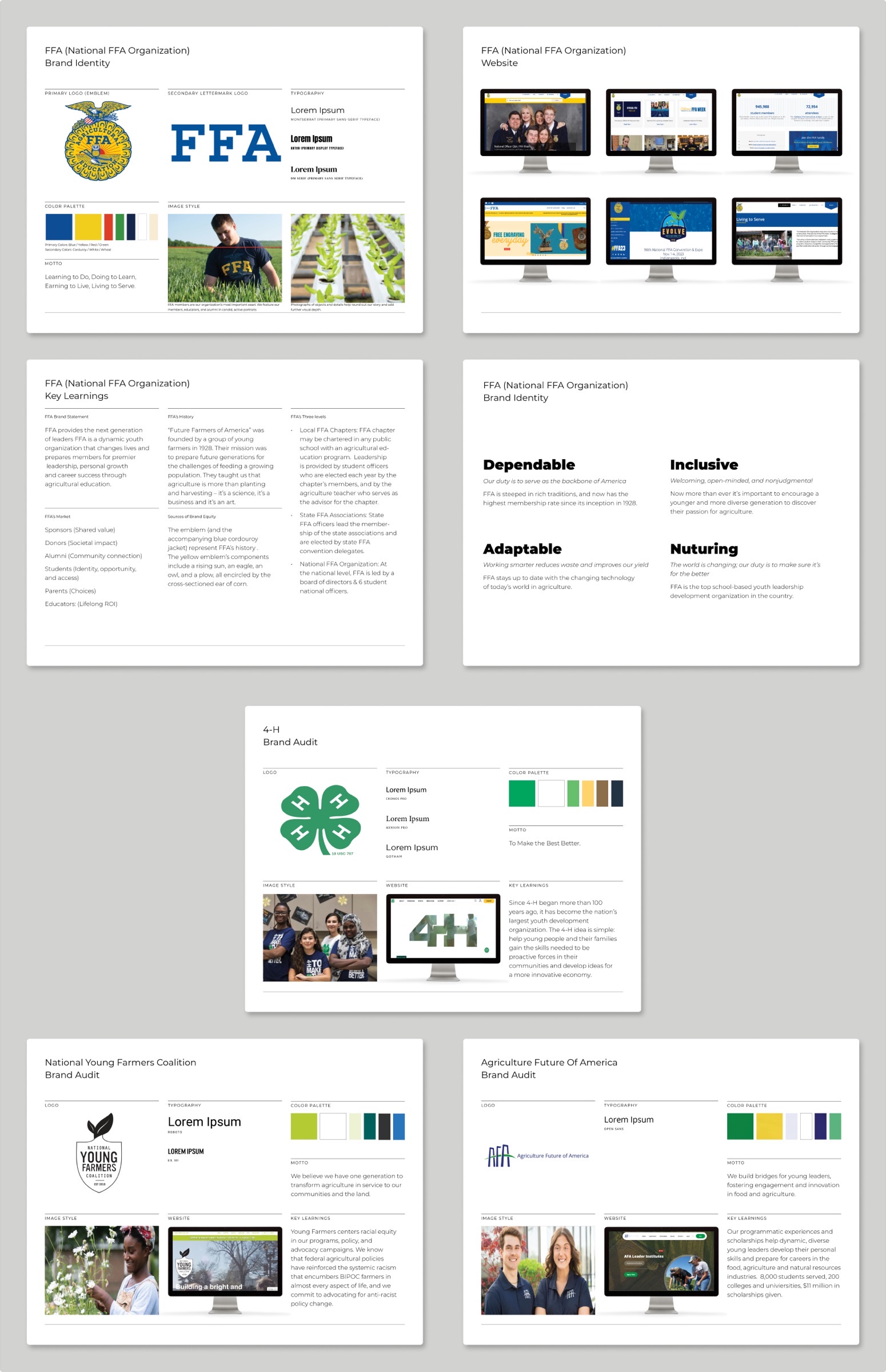 Brand and competitive audit: evaluating the existing FFA visual system