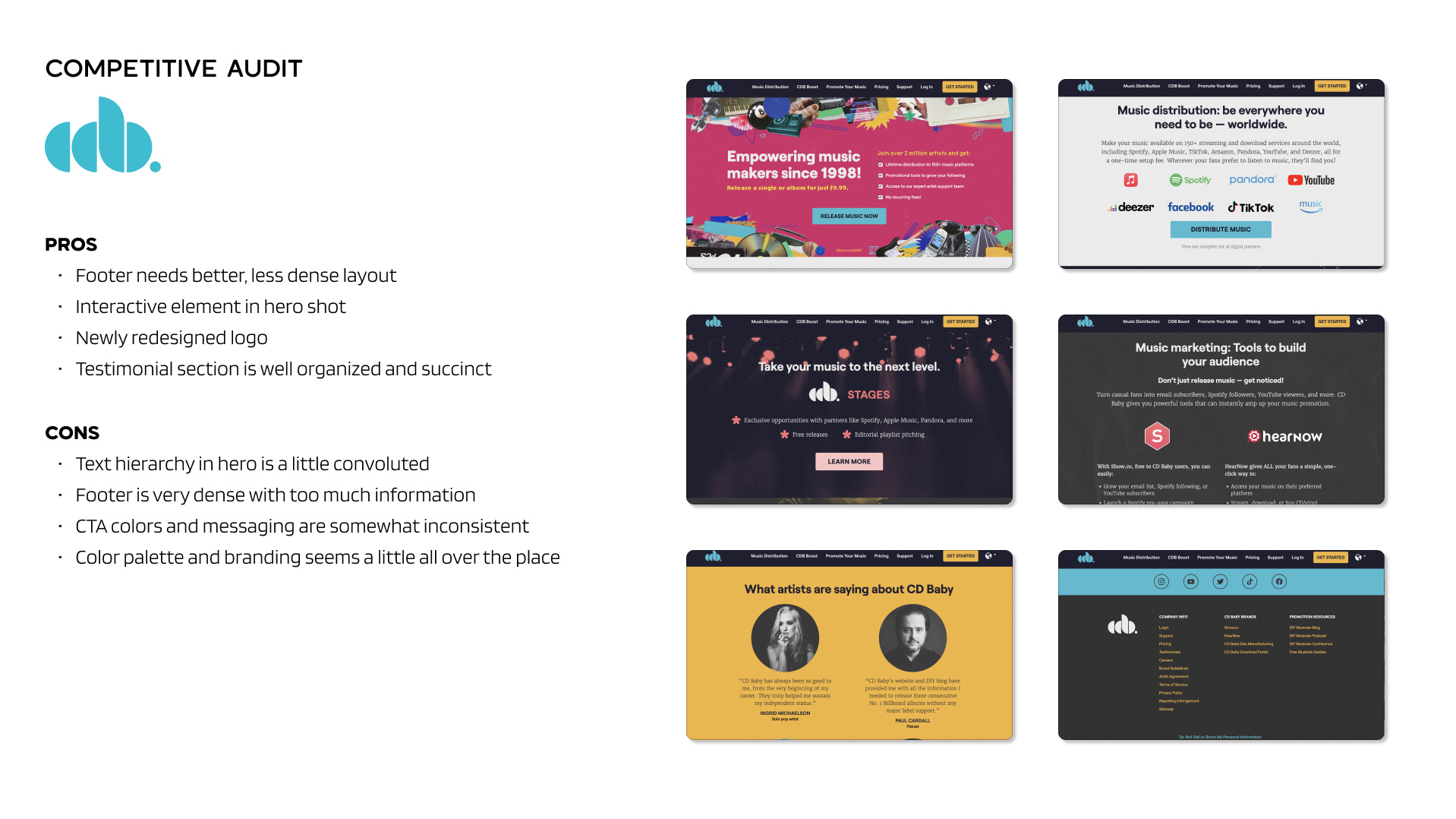 CD Baby competitor analysis