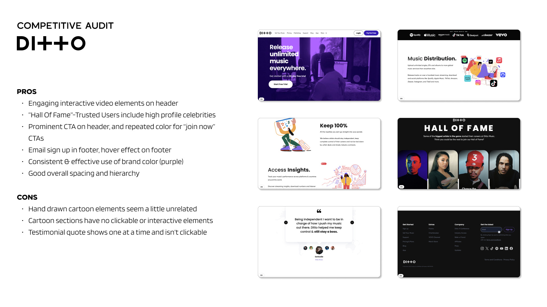 Ditto competitor analysis