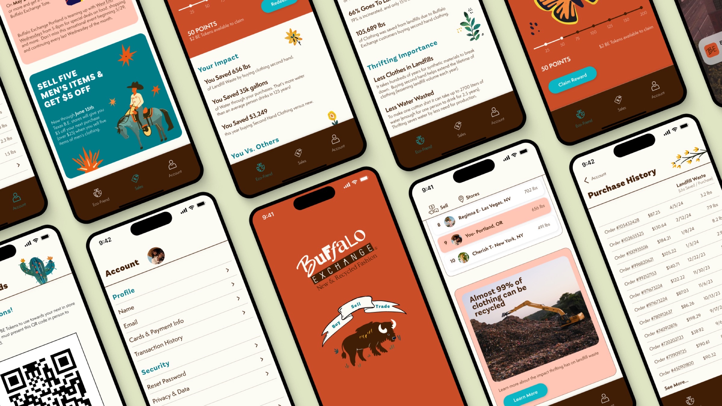 Buffalo Exchange mobile app final screens
